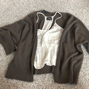 Gray/purple cardigan